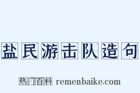 盐民游击队造句是什么意思的图片